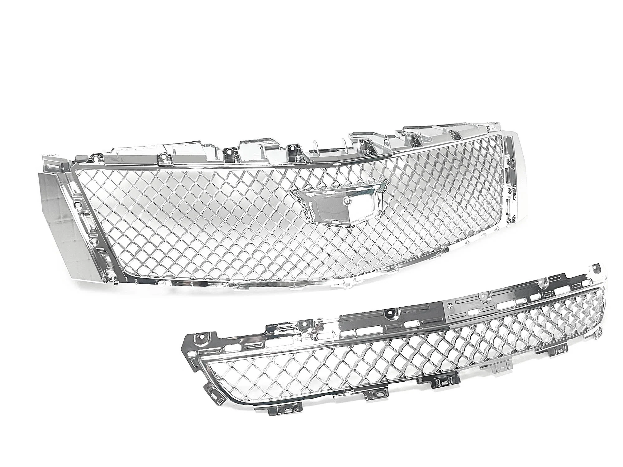 Chrome Front Mesh Bumper Grilles Upper & Lower Grille For 2013-2017 XTS Cadillac - Image 4