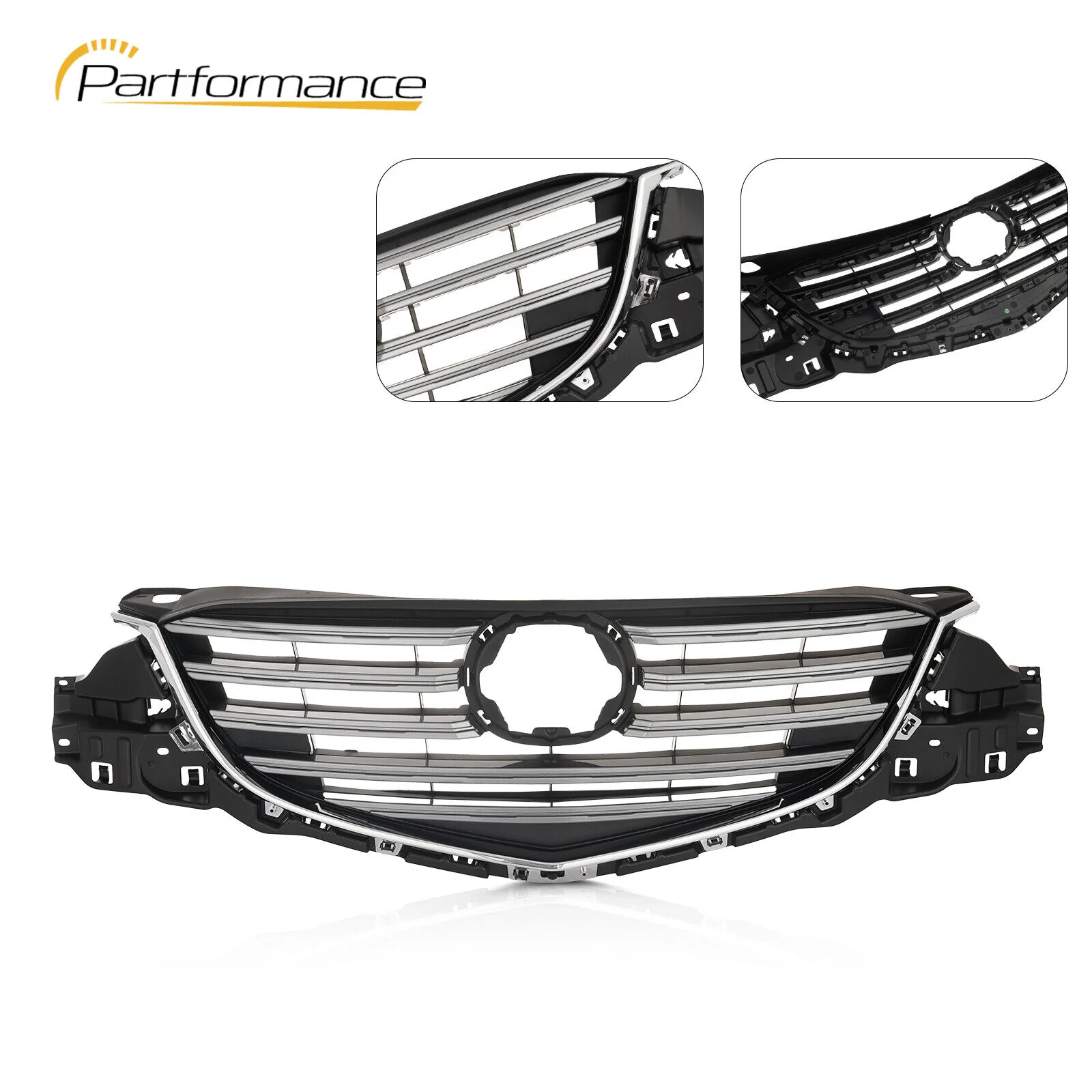 Chrome Front Upper Grille Assembly For 2015-2016 Mazda CX-5 KA0G50710B MA1200208 - Image 3