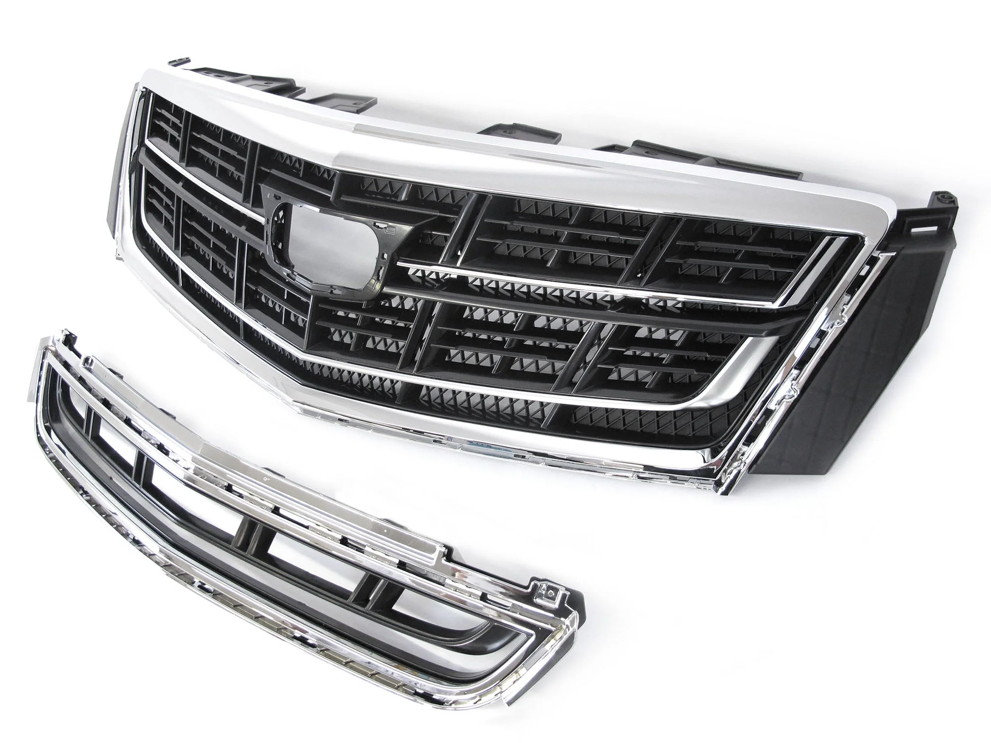 Chrome Front Upper & Lower Grill Replace For 2013-2017 Cadillac XTS fg200 - Image 5