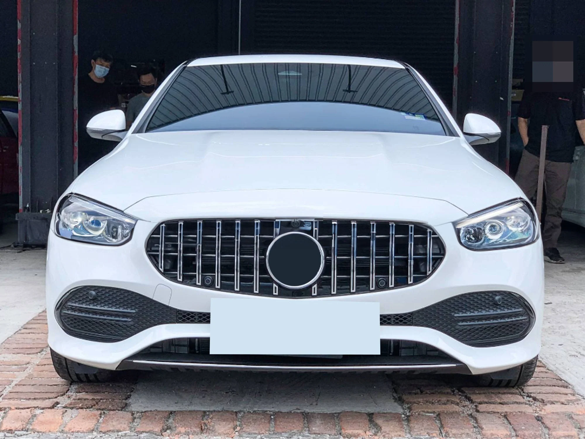 Chrome Front Grille Grill For 2022-2023 Mercedes W206 C200 C300 Non-AMG - Image 2