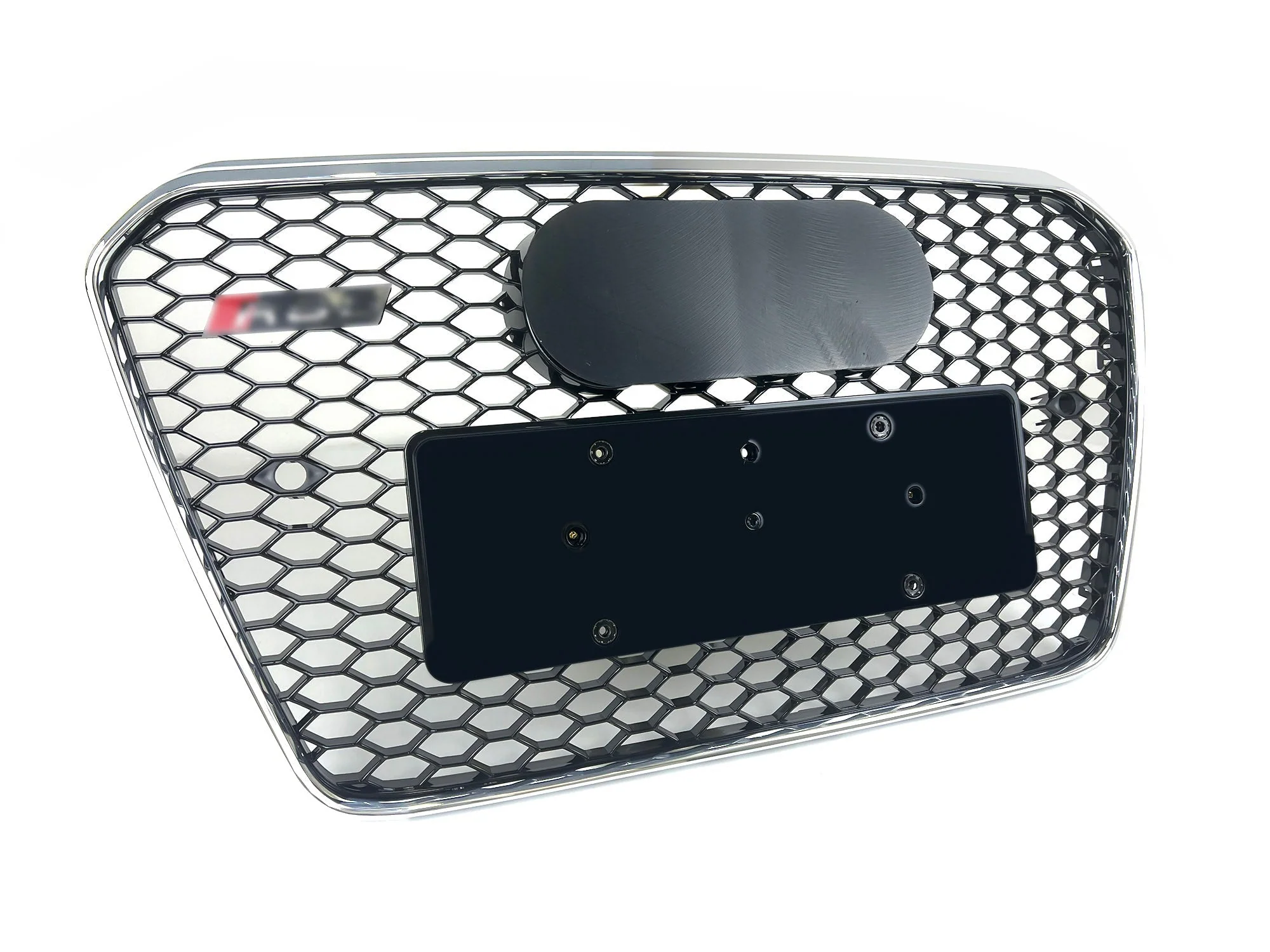 Honeycomb Front Bumper Grille for Audi A5 B8.5 S5 2013-2016 ( Chrome Frame + Black Honeycomb) - Image 5