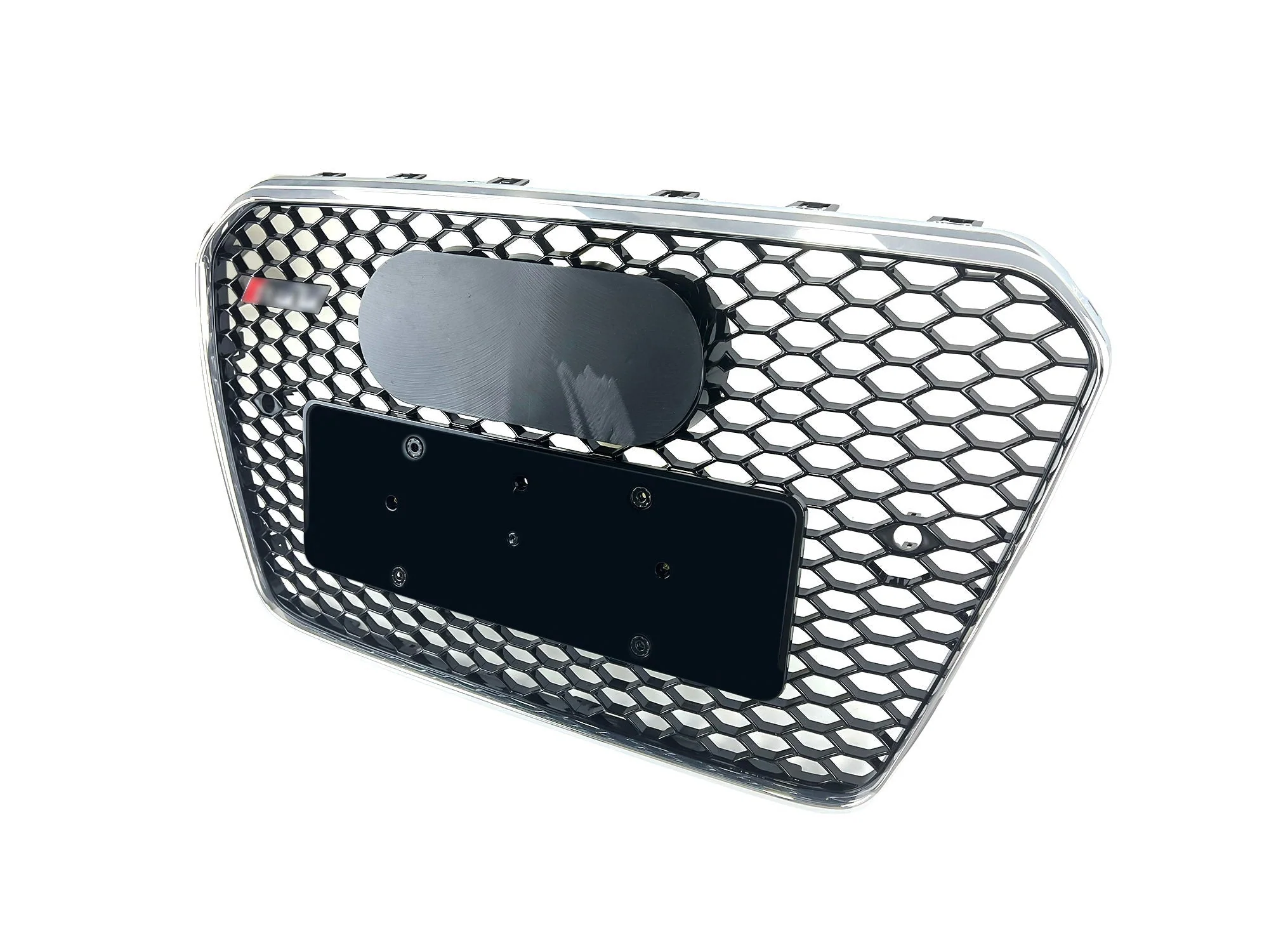 Honeycomb Front Bumper Grille for Audi A5 B8.5 S5 2013-2016 ( Chrome Frame + Black Honeycomb) - Image 6