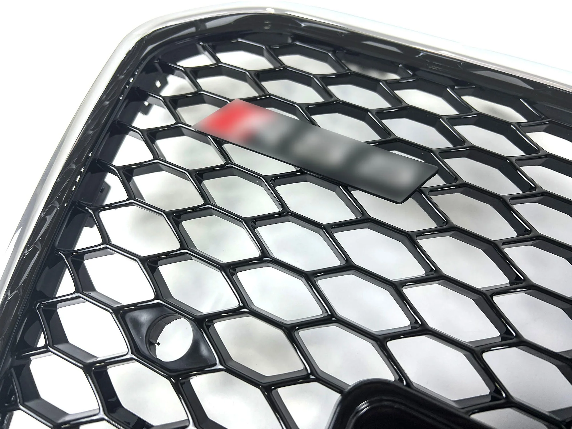 Honeycomb Front Bumper Grille for Audi A5 B8.5 S5 2013-2016 ( Chrome Frame + Black Honeycomb) - Image 8