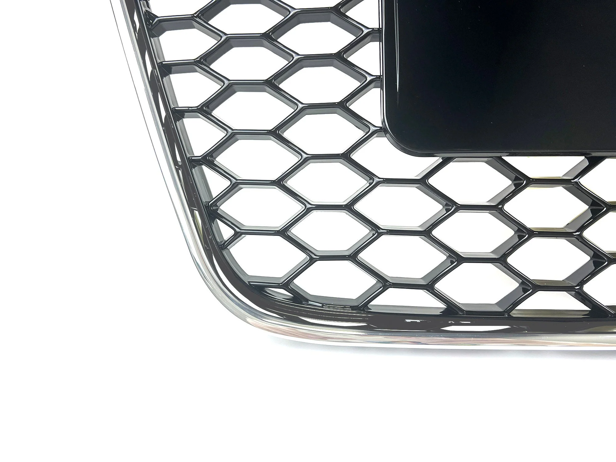Honeycomb Front Bumper Grille for Audi A5 B8.5 S5 2013-2016 ( Chrome Frame + Black Honeycomb) - Image 9