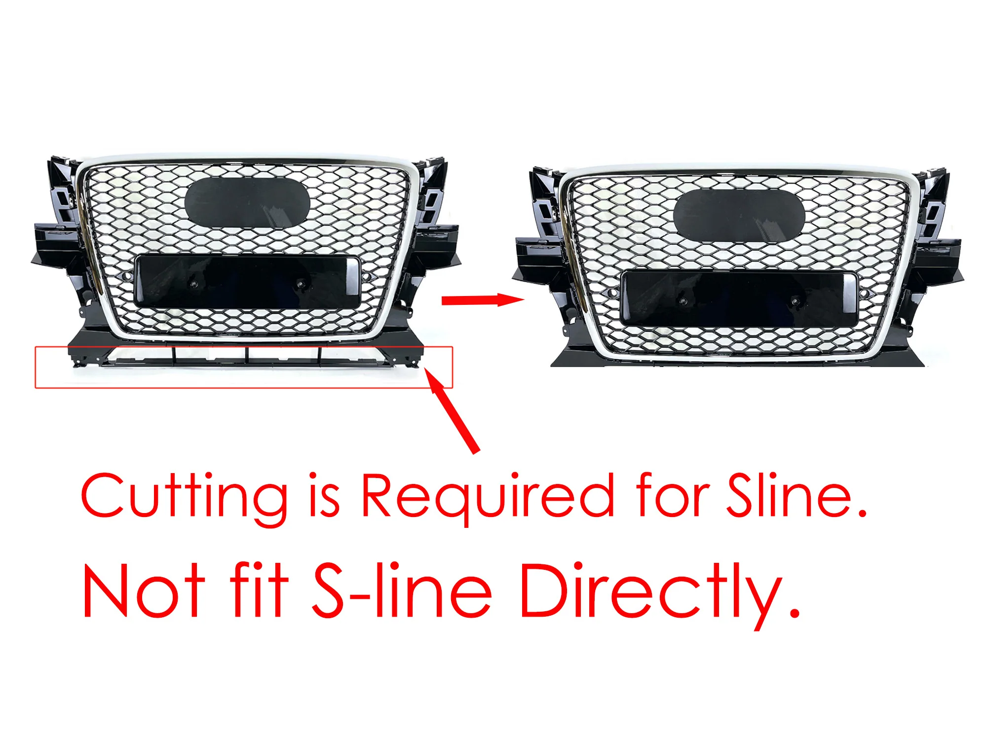 Chrome Honeycomb Front Grill for Audi Q5 Non-Sline 2008-2012 fg335 - Image 2