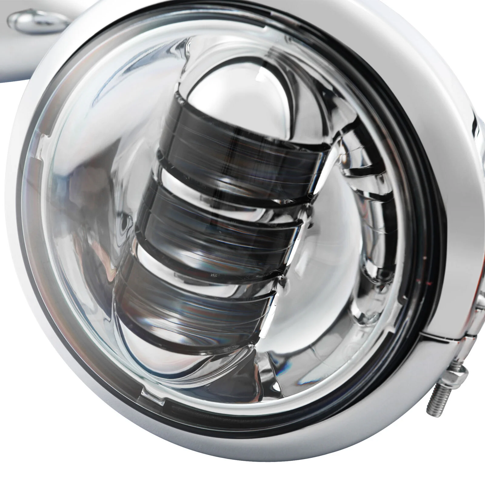 Chrome LED Spot Fog Passing Lights Lamp Turn Signals Bar Kit Fit for Harley Road King - Image 10