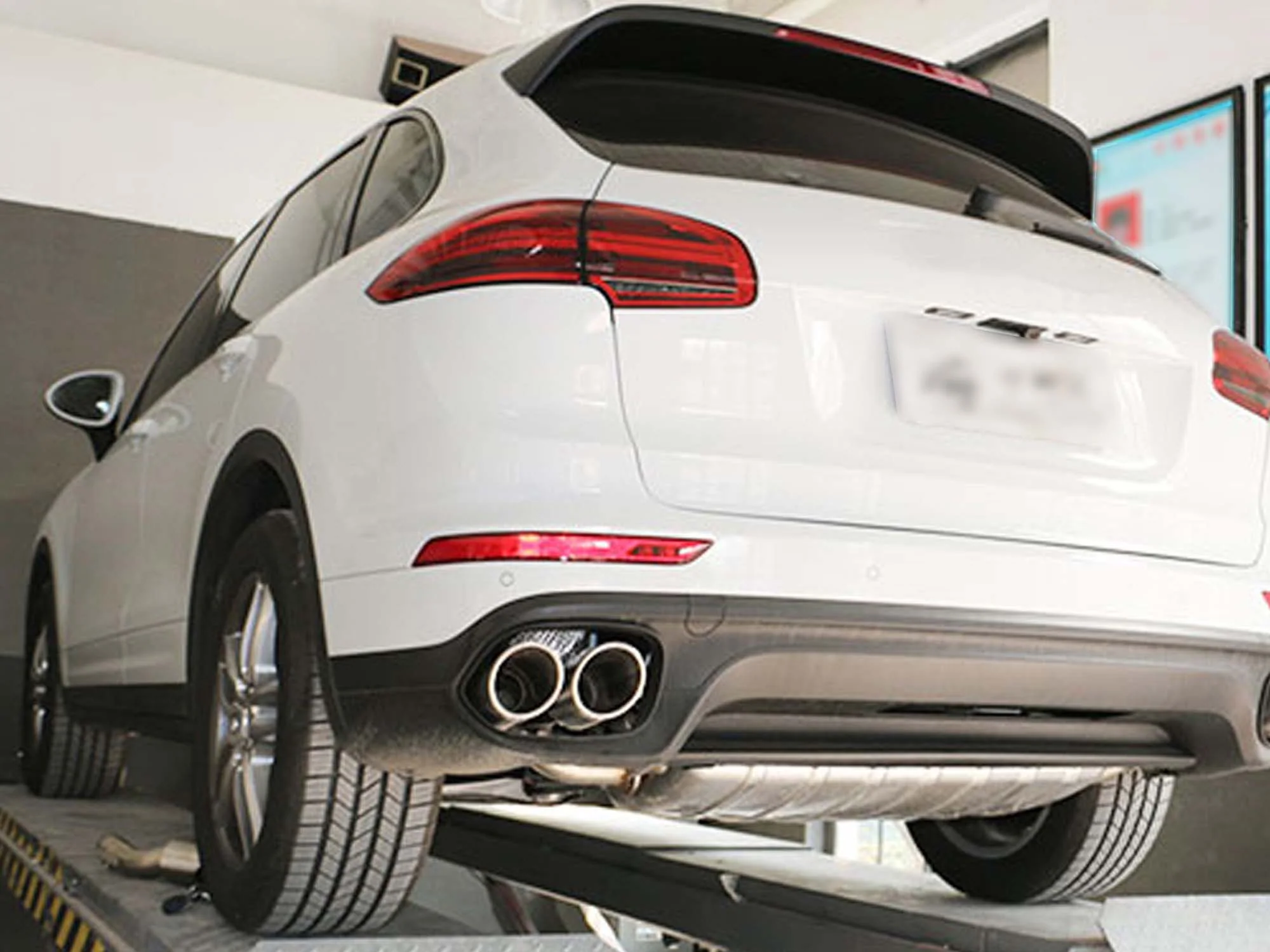 Shiny Silver Exhaust Tips Tailpipe For Porsche 958.2 Cayenne 92A 2015-2018 V6 V8 et97 - Image 3