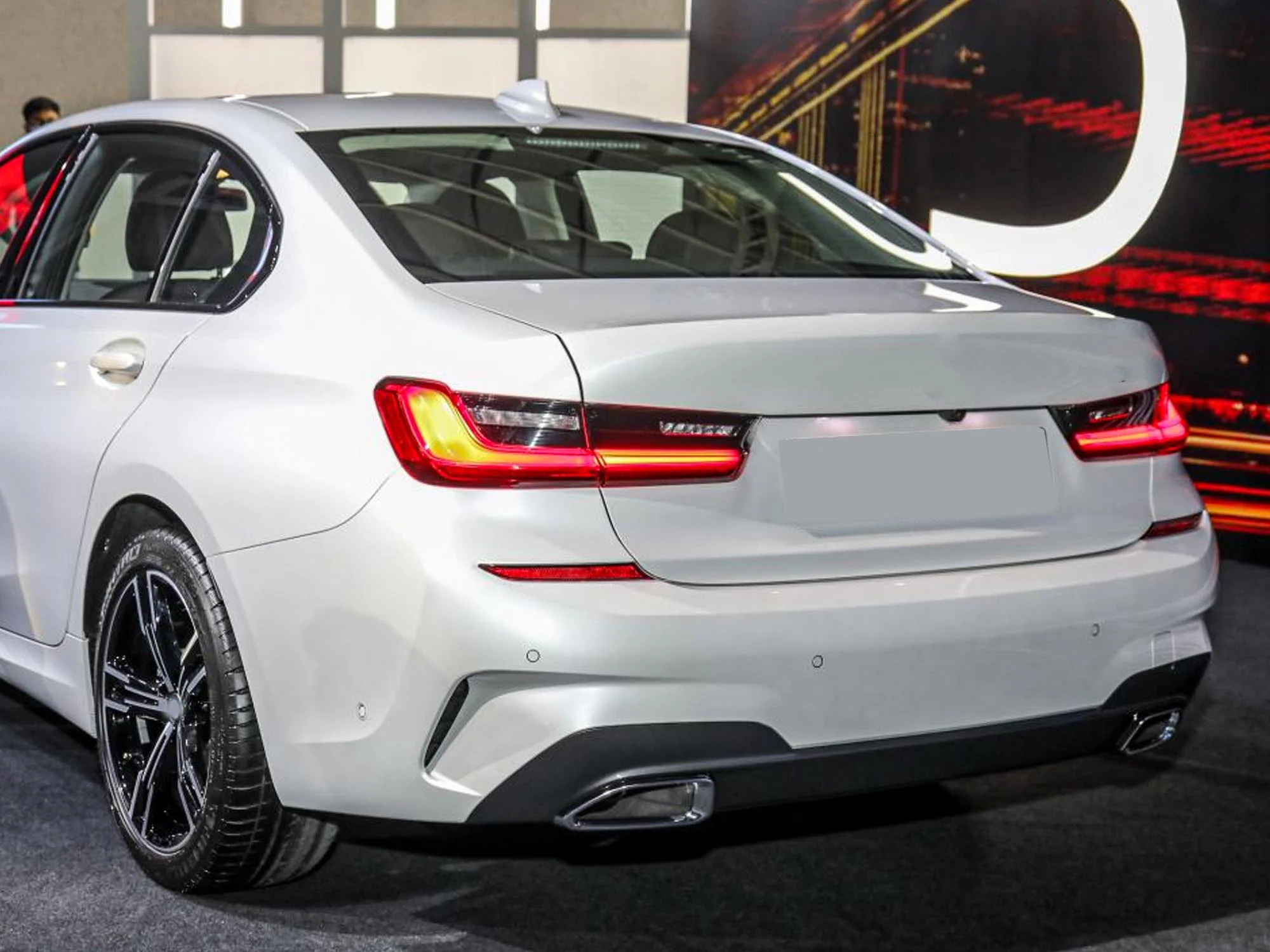 Chrome Square Exhaust Tips for BMW G20 G21 M340i 2019-2022 - Image 2