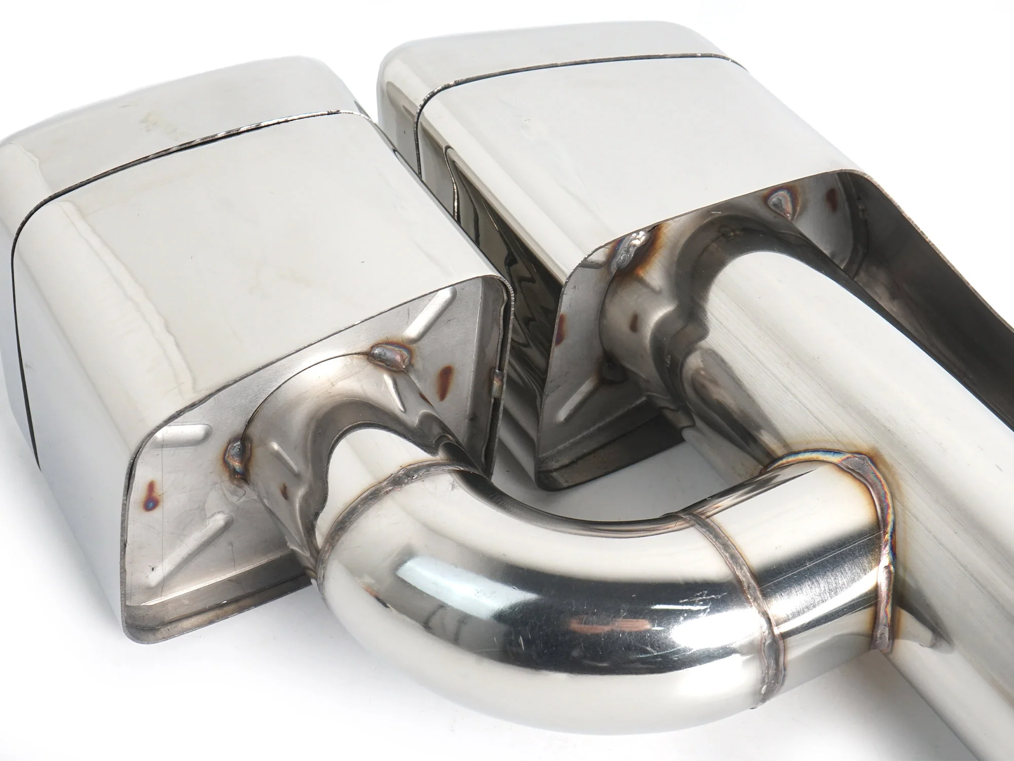Pair For Mercedes E63 CLS63 C63 S63 CL63 W212 W218 Square Quad Exhaust Tips Muffler Tail Pipe Chrome - Image 8