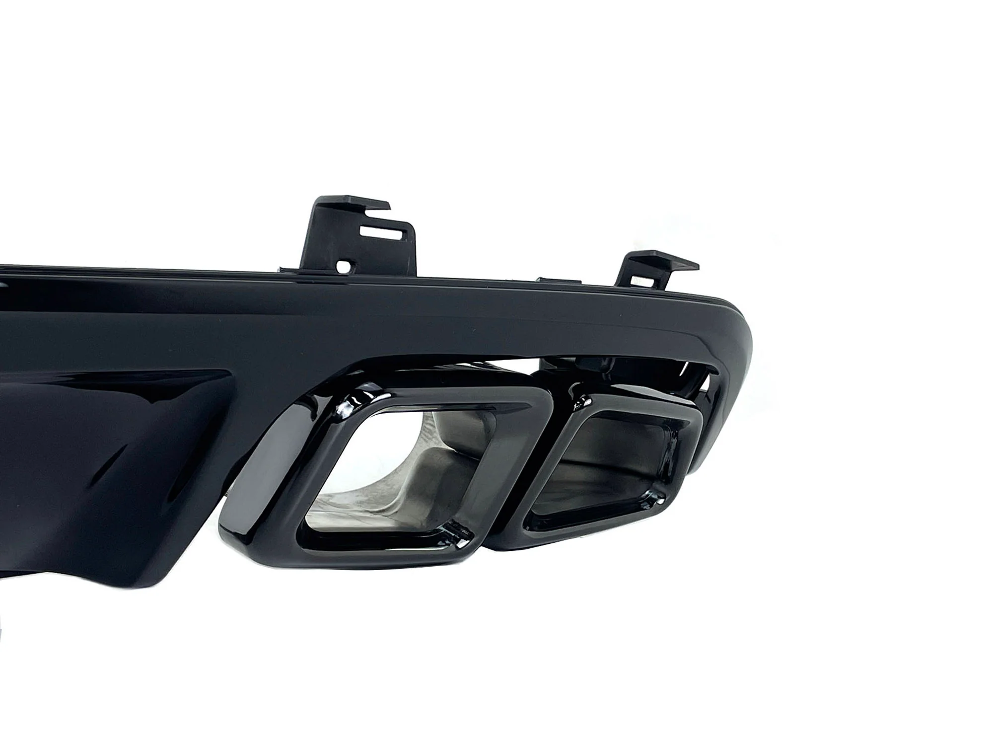 CLS63 Style Gloss Black Rear Diffuser + Exhaust Tips For Mercedes CLS W218 CLS400 CLS450 CLS500 CLS550 AMG Bumper 2015-2018 - Image 6