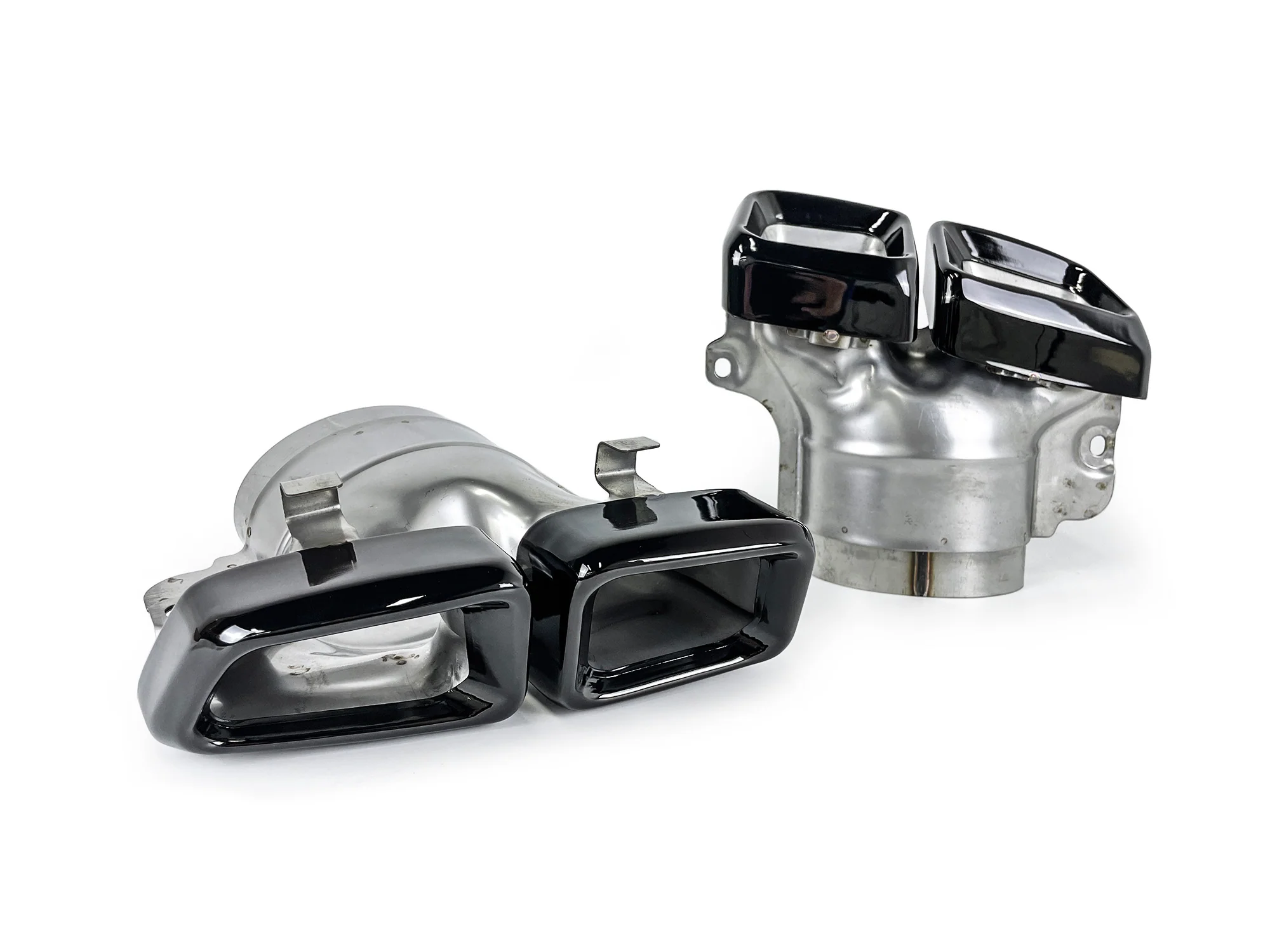 CLS63 Style Gloss Black Rear Diffuser + Exhaust Tips For Mercedes CLS W218 CLS400 CLS450 CLS500 CLS550 AMG Bumper 2015-2018 - Image 9
