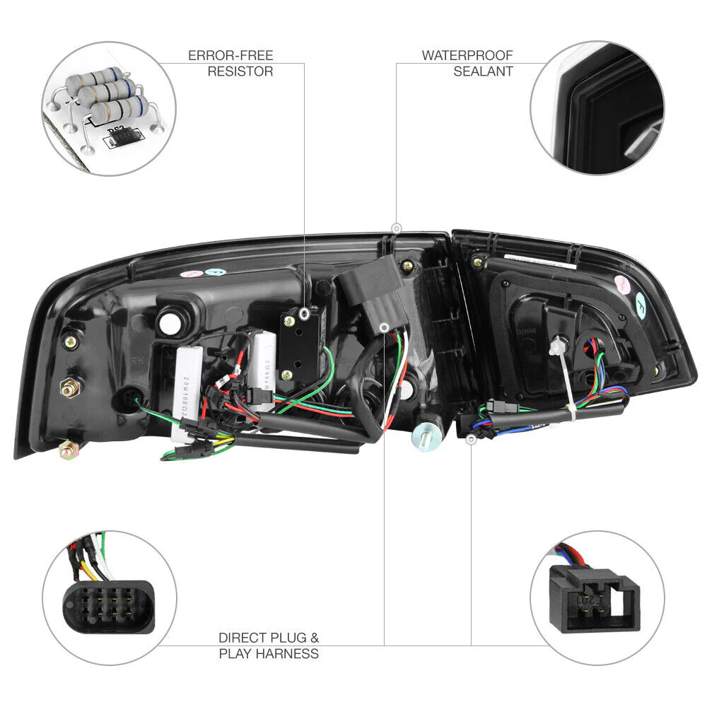 Cyclop Optic Tube Black LED Tail Lights for 2009-2011 Audi A6 C6 Rear Lamps - Image 10