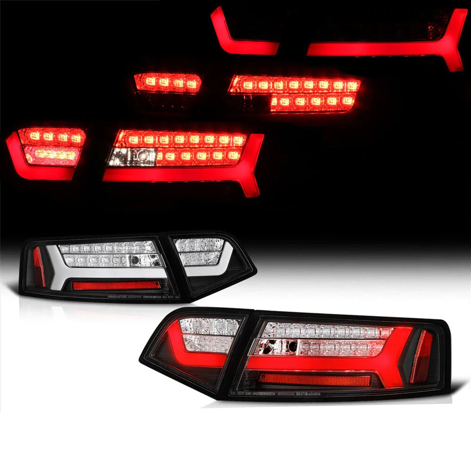 Cyclop Optic Tube Black LED Tail Lights for 2009-2011 Audi A6 C6 Rear Lamps - Image 2