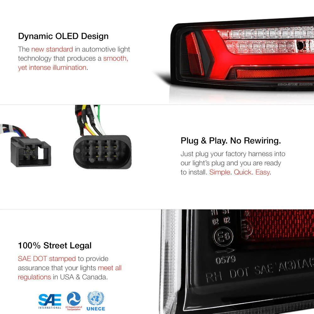 Cyclop Optic Tube Black LED Tail Lights for 2009-2011 Audi A6 C6 Rear Lamps - Image 3