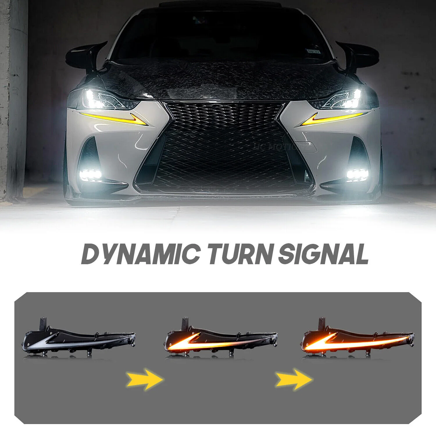 Daytime Running Light DRL Turn Signal Fog Lamps for 2017–2020 Lexus IS200t IS300 IS250 IS350 F - Image 5