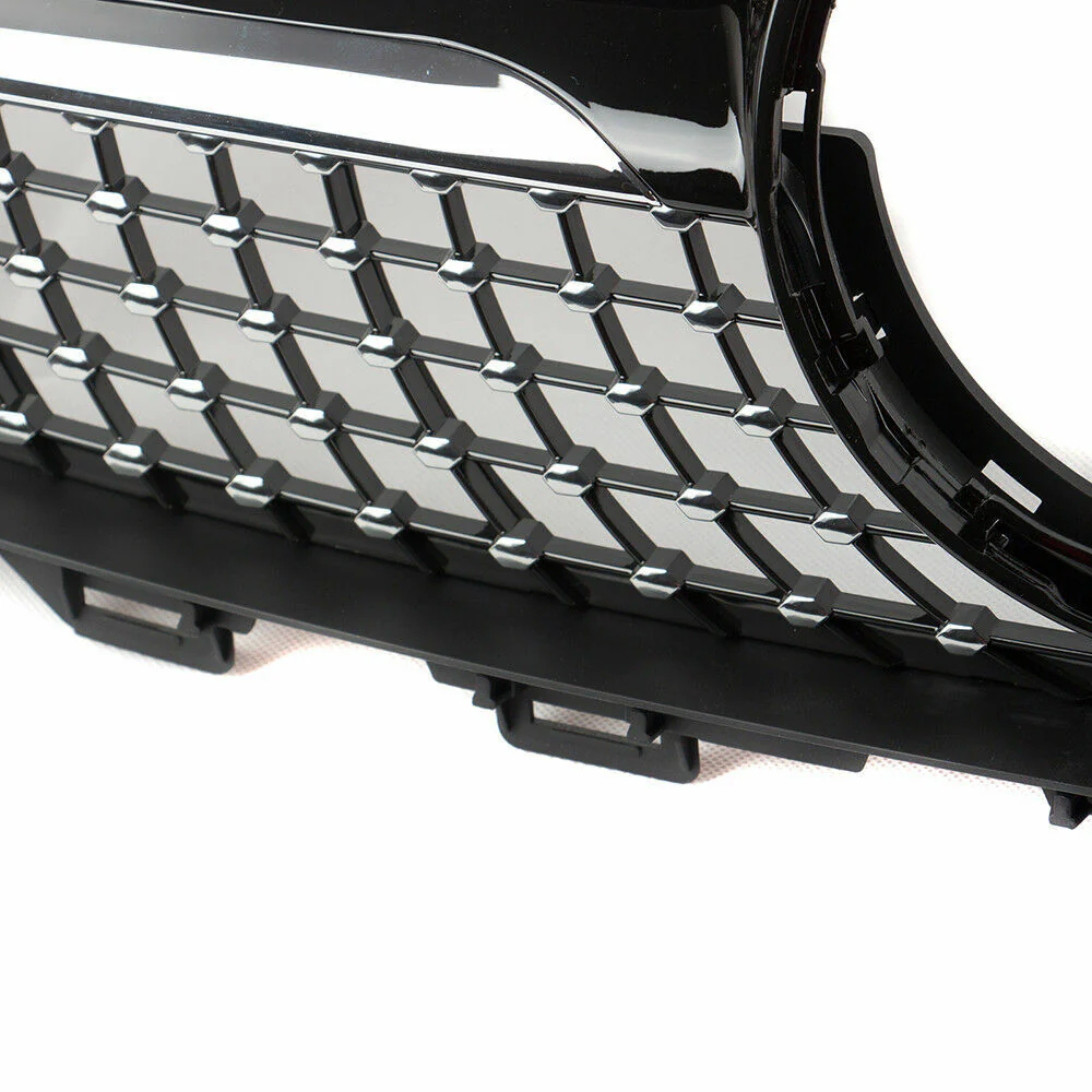Black/Chrome Diamond Grill Front Grille For Mercedes Benz W213 Sedan 2017-2020 - Image 7
