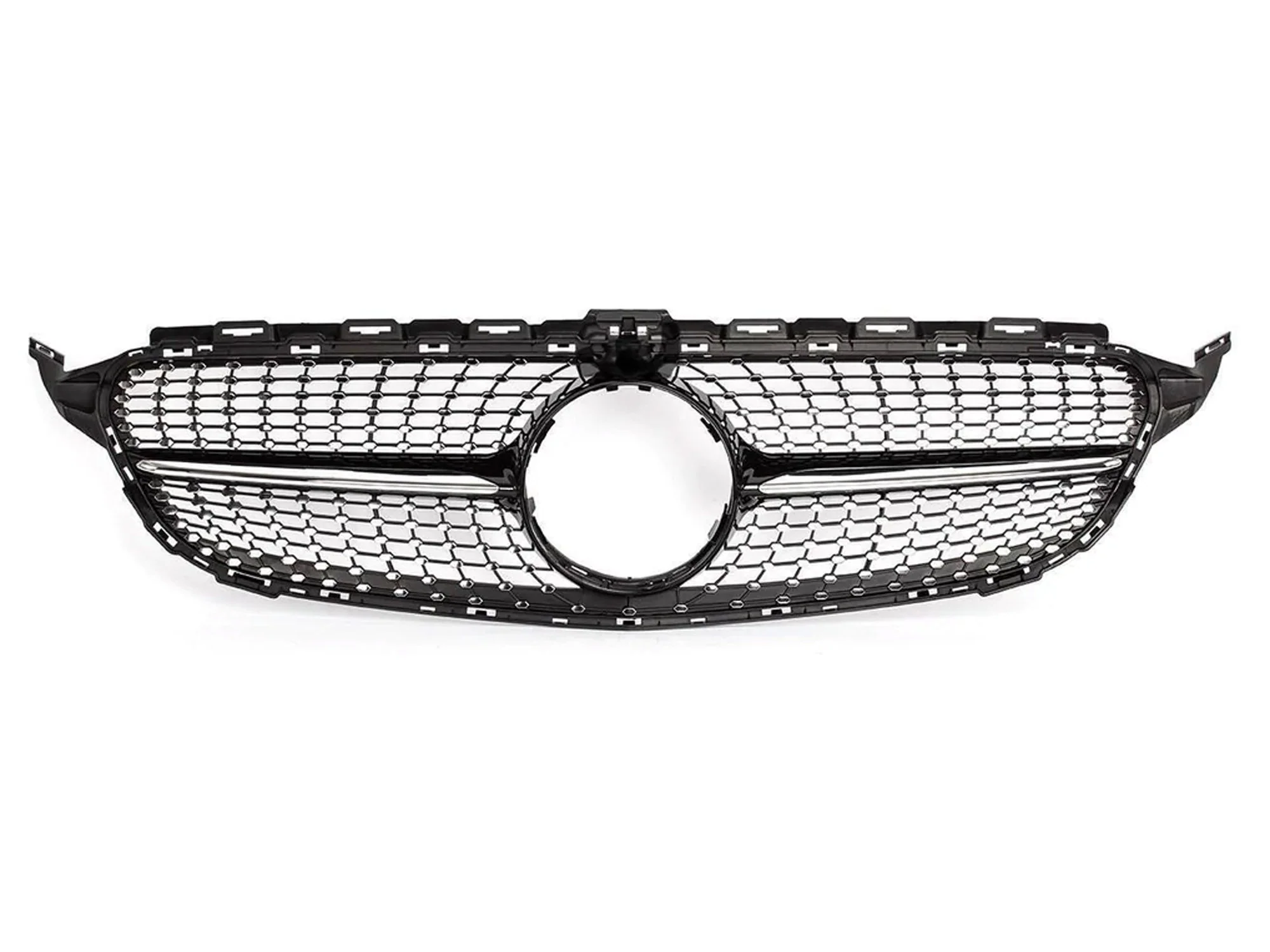 Diamond Front Bumper Grill For Mercedes W205 C205 C250 C300 C43 2015-2018 - Image 2