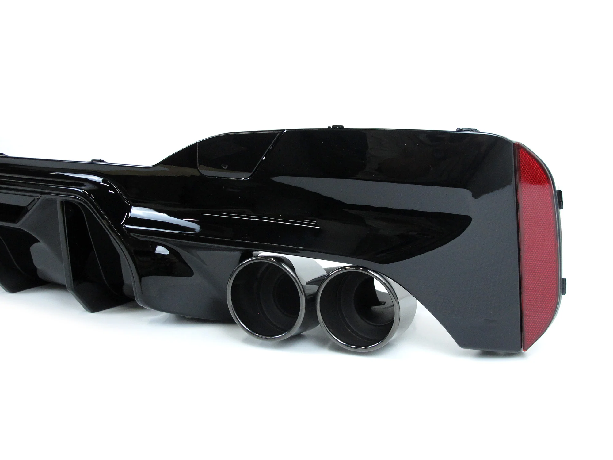 MP Style Gloss Black Diffuser + Twin Exhaust Tips For BMW G30 530i 540i M Sport 2017–2023 - Image 8