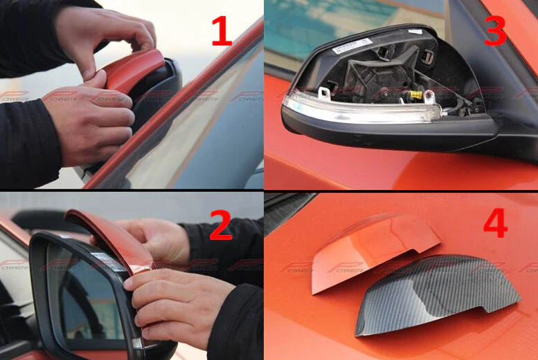 Replacement Carbon Fiber Mirror Caps Cover Fit For BMW E84 F20 F22 F30 F32 F33 F36 - Image 3