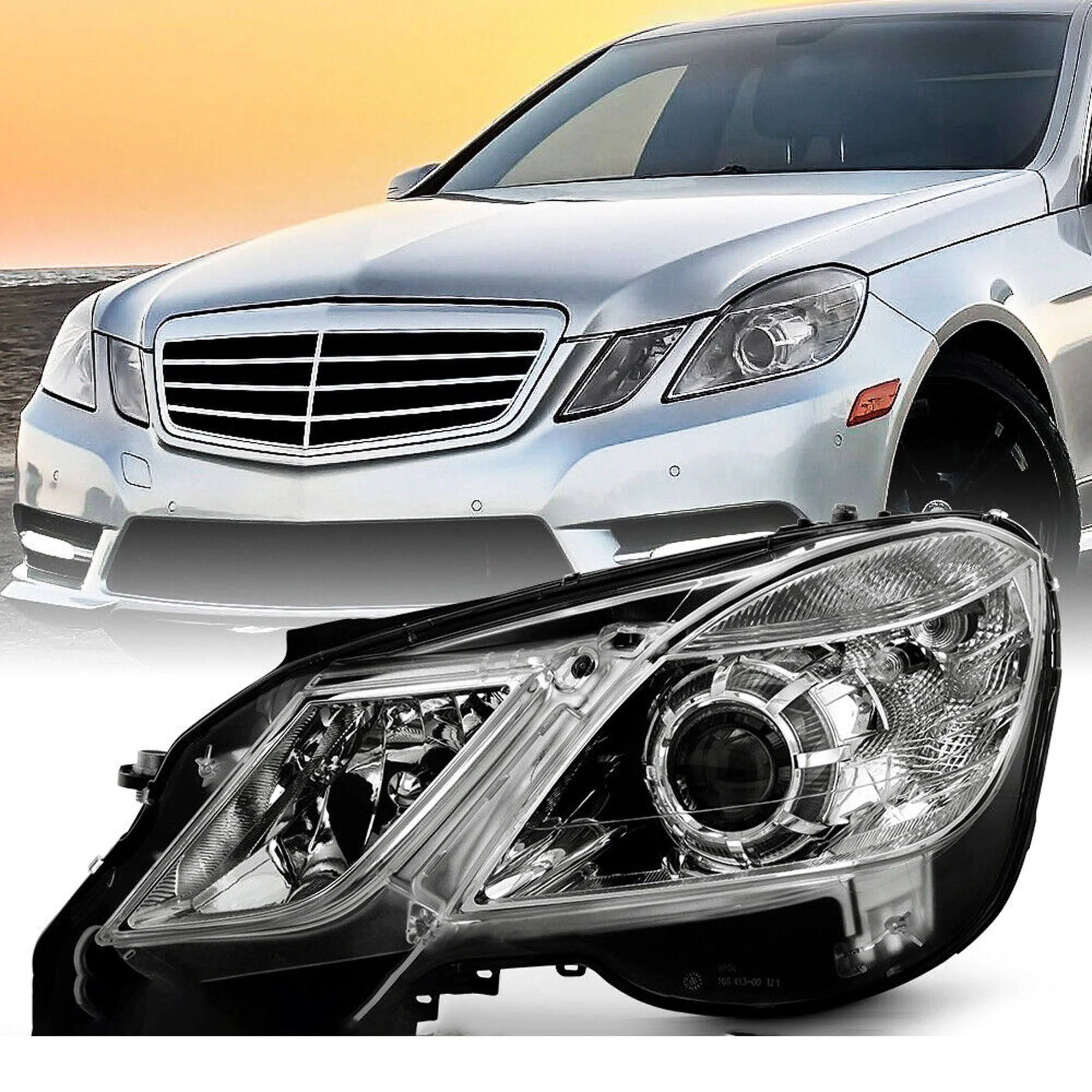 Driver Left Side For 2010-2013 Mercedes Benz W212 E350 E550 Halogen Headlight Headlamp - Image 2