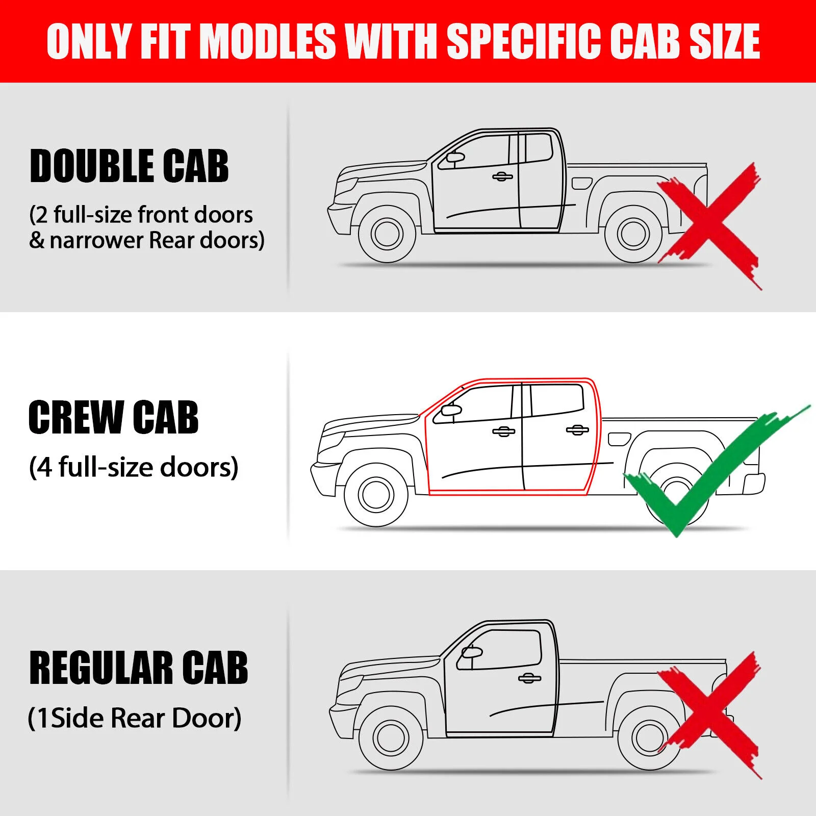 Drop Running Boards FOR 2024 2025+ Toyota Tacoma Crew Cab 3" Black Nerf Bar - Image 4