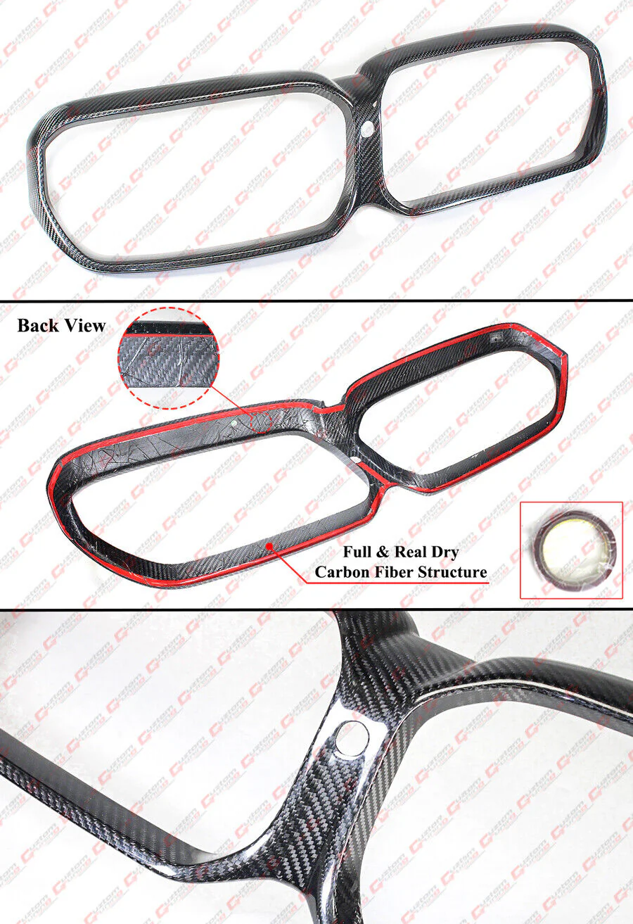 Dry Carbon Fiber Front Air Duct Vent Cover Trim & Front Grille Outline Frame For 2021-2023 BMW F90 M5 LCI - Image 2