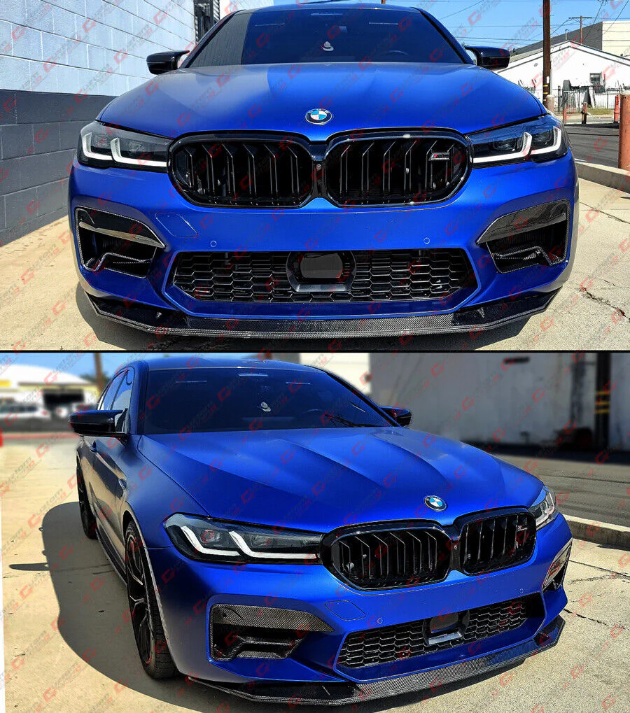 Dry Carbon Fiber Front Bumper Air Duct Inlet Vent Trims Cover For 2021-2023 BMW F90 M5 LCI - Image 5