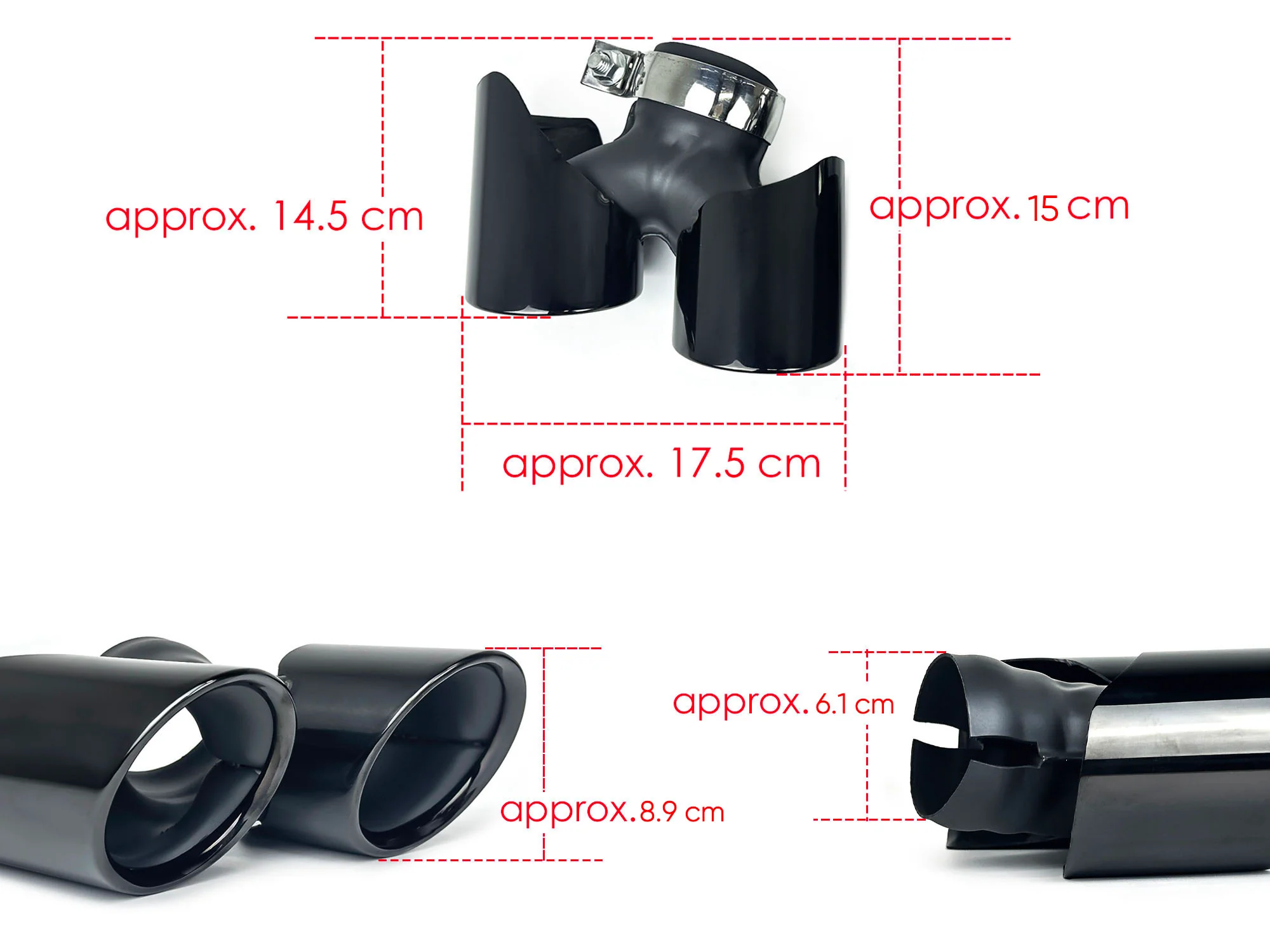 Exhaust Tips Black for Porsche 911 Carrera 991.2 NON-PSE 2017 2018 2019 - Image 14