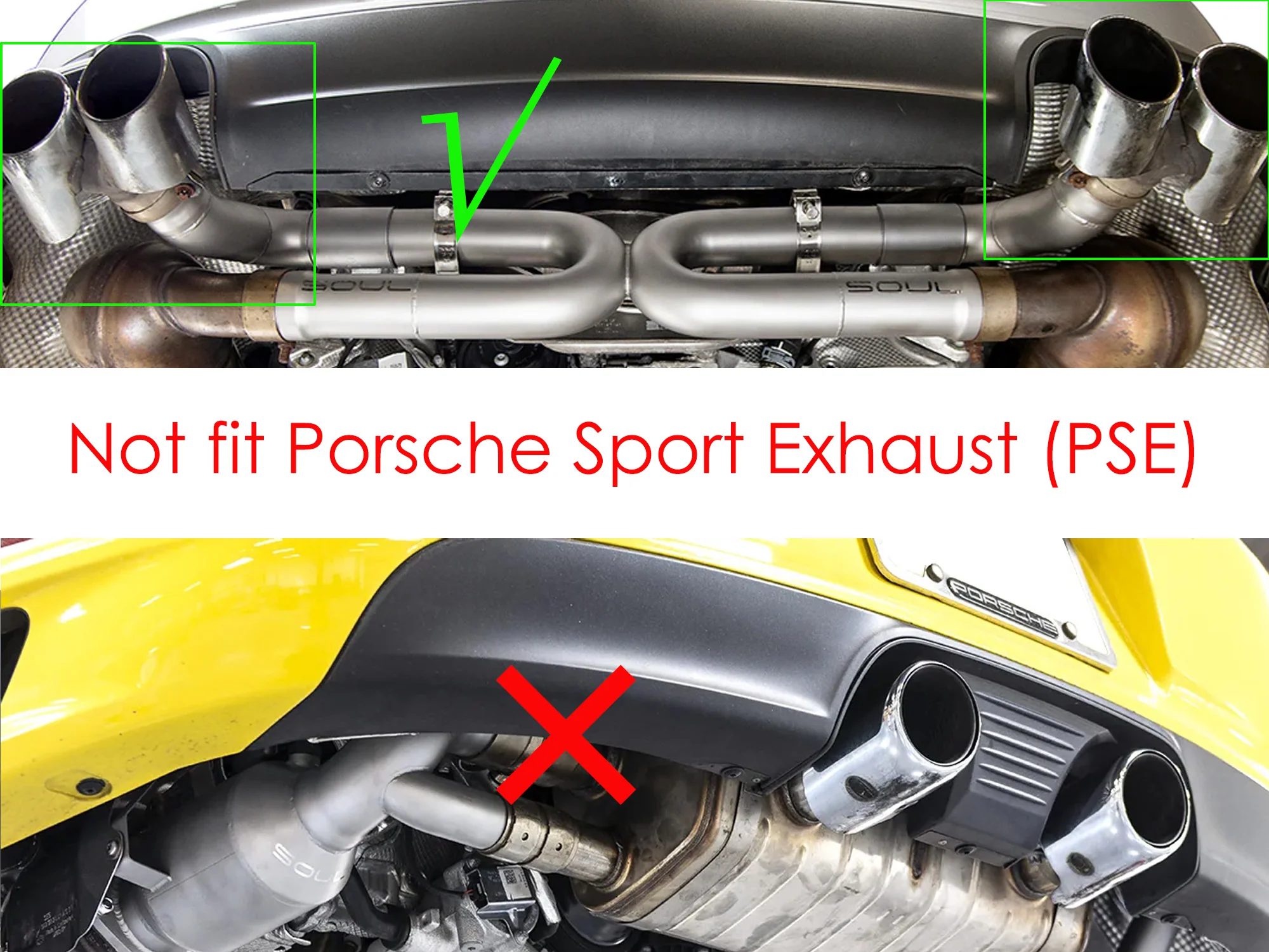 Exhaust Tips Black for Porsche 911 Carrera 991.2 NON-PSE 2017 2018 2019 - Image 4