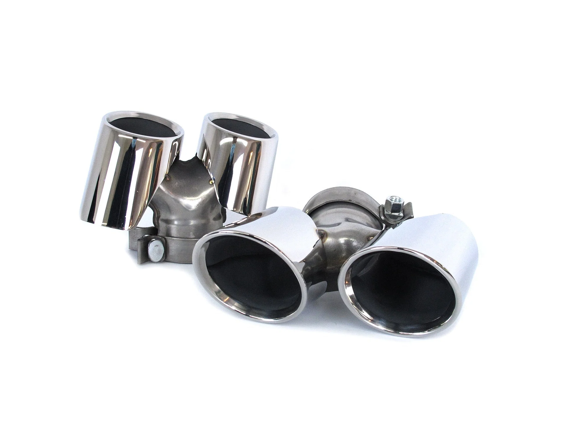 Chrome Exhaust Tips Pipe for Porsche 911 Carrera 991.2 NON-PSE 2017 2018 2019 - Image 8