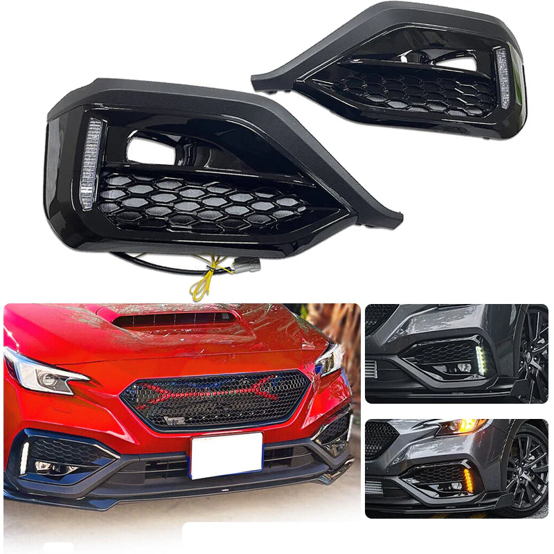 Dynamic LED Turn Signal DRL Fog Bezel Lights For 2022-2023 Subaru WRX STI - Image 2