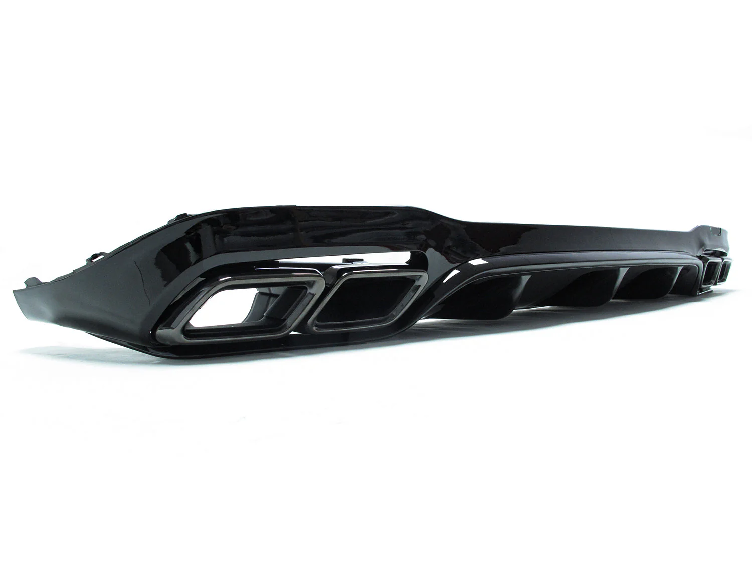 Rear Diffuser + Black Exhaust Tips For Mercedes W213 Sedan AMG Pack 2016-2020 - Image 7