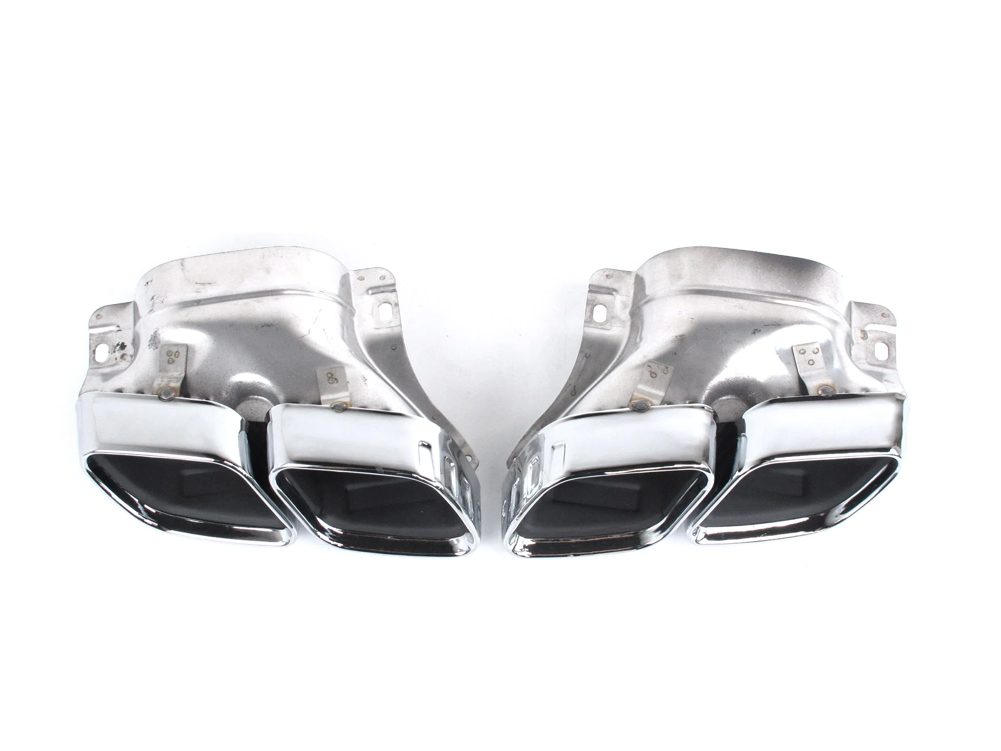 Gloss Black Rear Diffuser w/ Silver Exhaust Tips for Mercedes C207 E250 E400 E500 E550 Coupe AMG 2014-2017 - Image 12