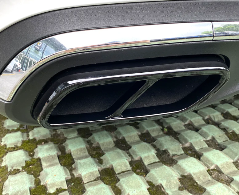 For 2022-2023 Mercedes Benz C-Class W206 Black Rear Exhaust Pipe Cover Trims - Image 5