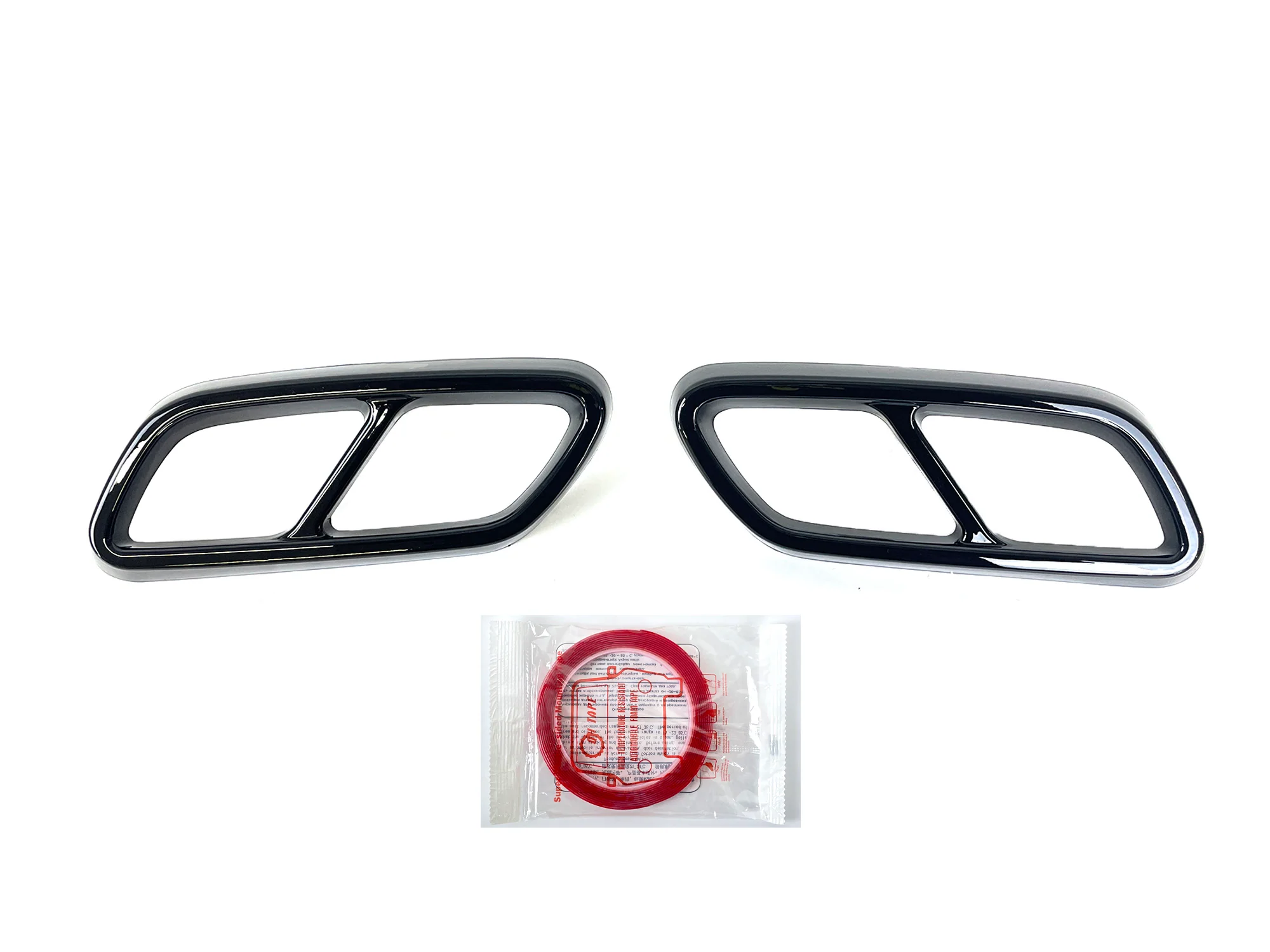 For 2022-2023 Mercedes Benz C-Class W206 Black Rear Exhaust Pipe Cover Trims - Image 6