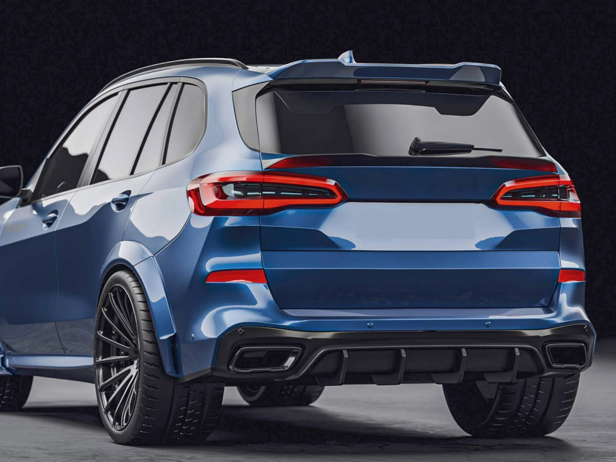 Black Exhaust Tail Tips Fit BMW X5 X6 X7 G05 G06 G07 2019-2026 - M Sport Only - Image 2