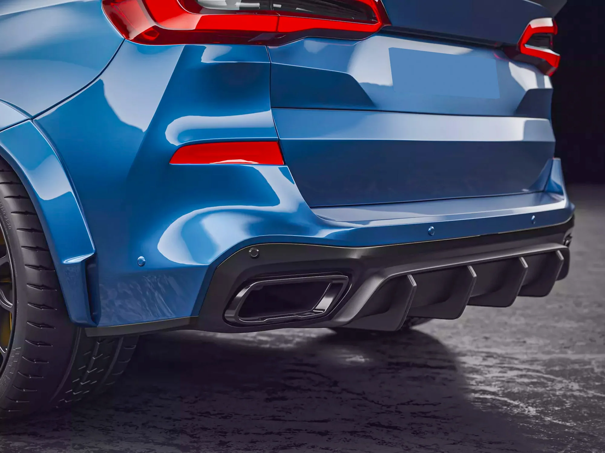 Black Exhaust Tail Tips Fit BMW X5 X6 X7 G05 G06 G07 2019-2026 - M Sport Only - Image 3