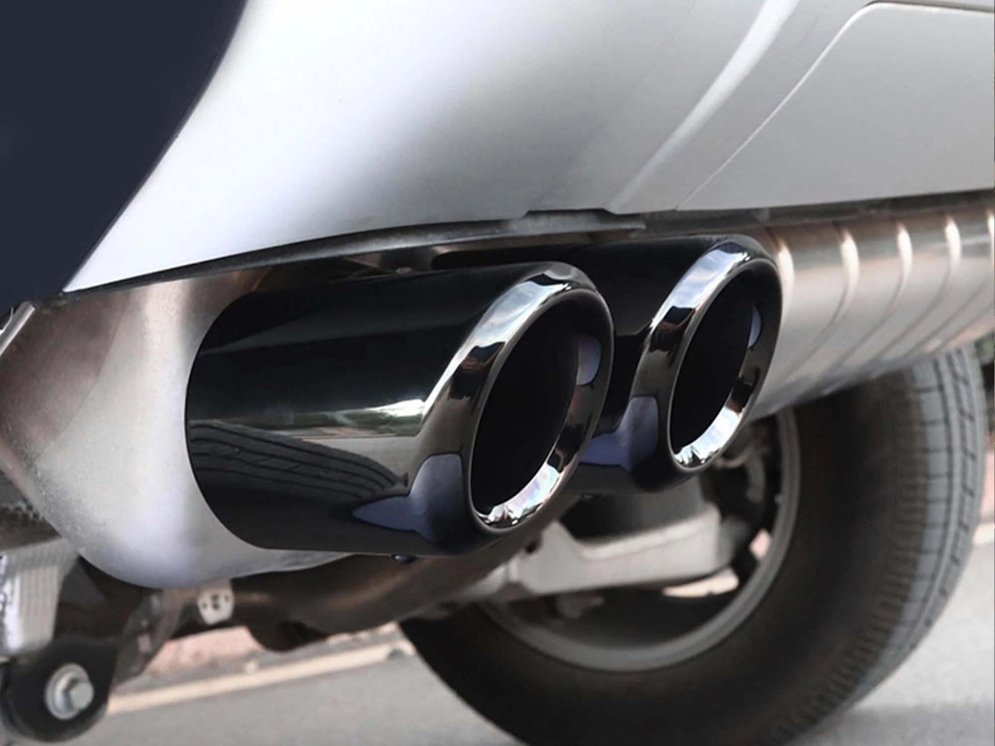 Pair For 2020+ Land Rover Defender 90 110 3.0L 2.0L Exhaust Pipes Muffler Tips Gloss Black - Image 4