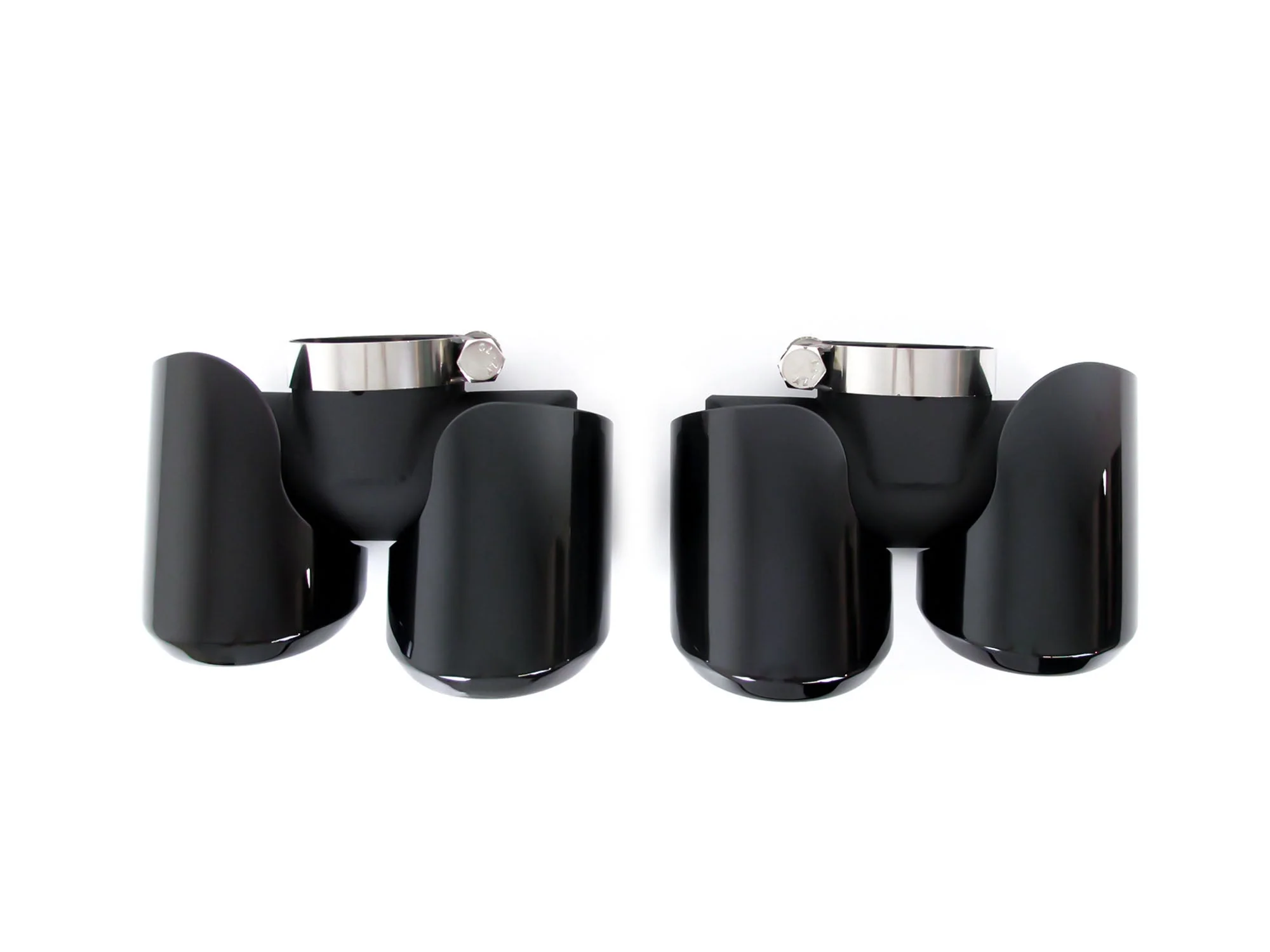 Pair For 2020+ Land Rover Defender 90 110 3.0L 2.0L Exhaust Pipes Muffler Tips Gloss Black - Image 5