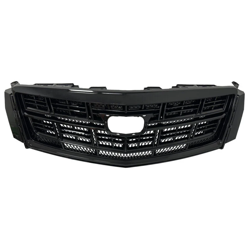 Black Front Upper Grille + Bumper Lower Grill For  Cadillac XTS 2013-2017 w/o Camera - Image 2
