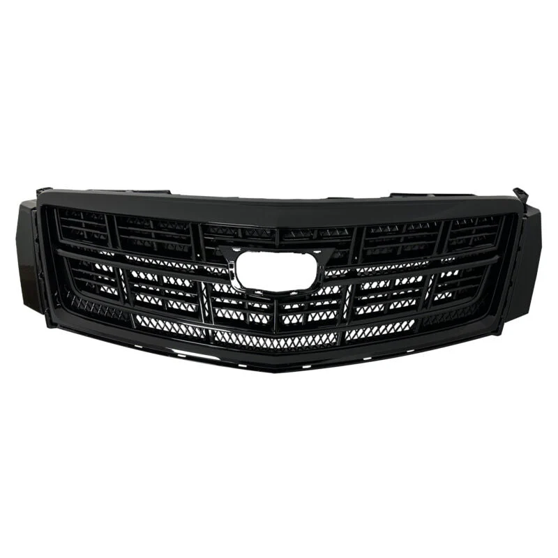 Black Front Upper Grille + Bumper Lower Grill For  Cadillac XTS 2013-2017 w/o Camera - Image 3