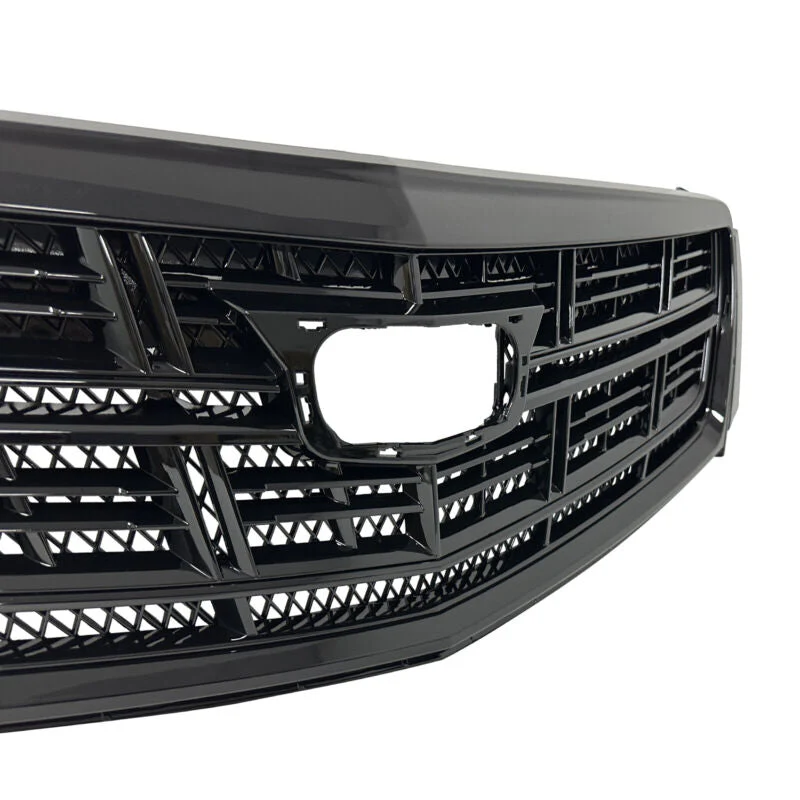 Black Front Upper Grille + Bumper Lower Grill For  Cadillac XTS 2013-2017 w/o Camera - Image 6
