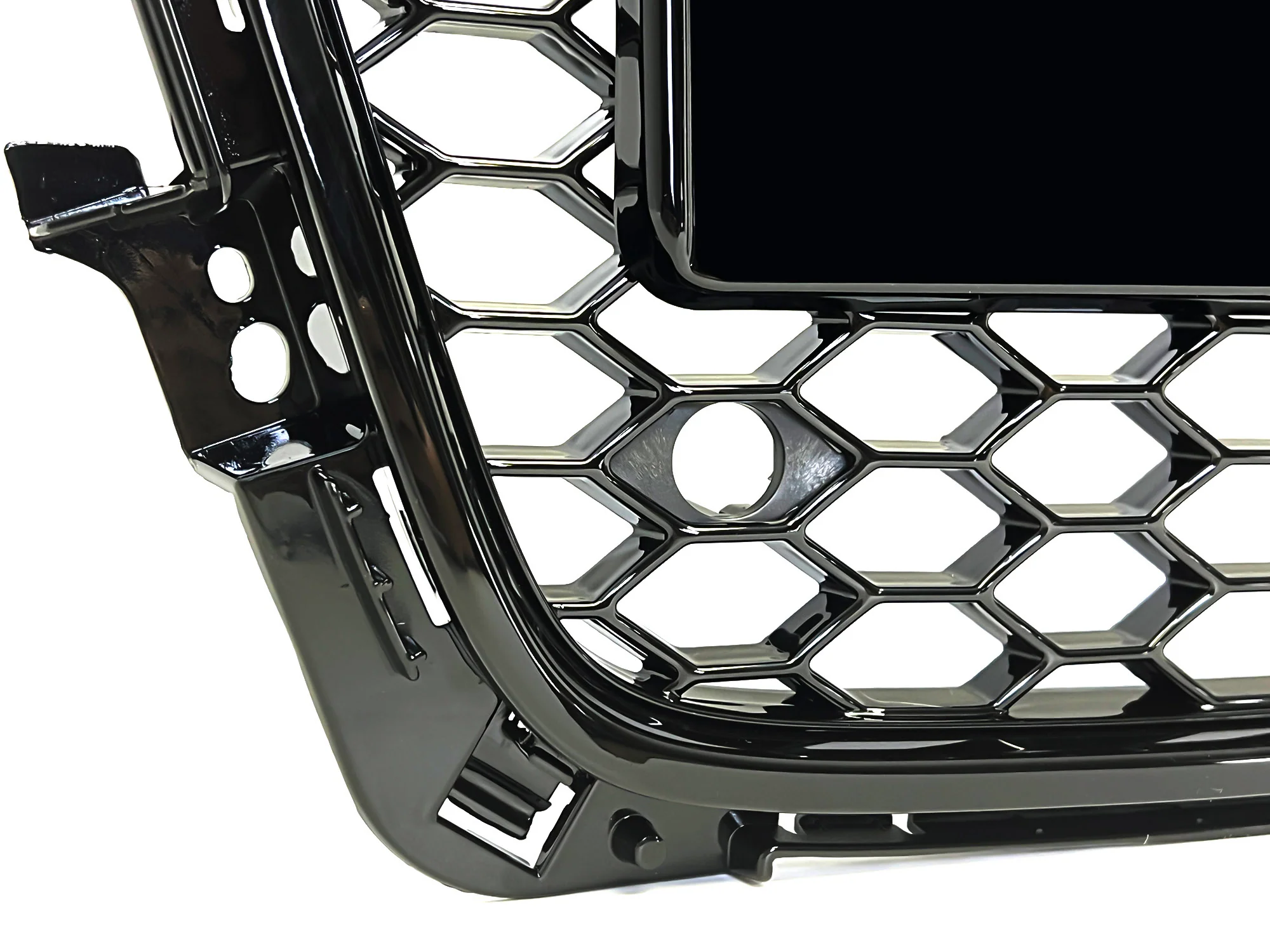 For 2009-2012 Audi A4/S4 B8 Front Bumper Hex Grille Mesh RS4 Style Gloss Black - Image 10