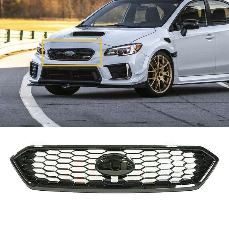 Black Front Upper Bumper Grille for Subaru WRX STi 2018-2020 - Image 2
