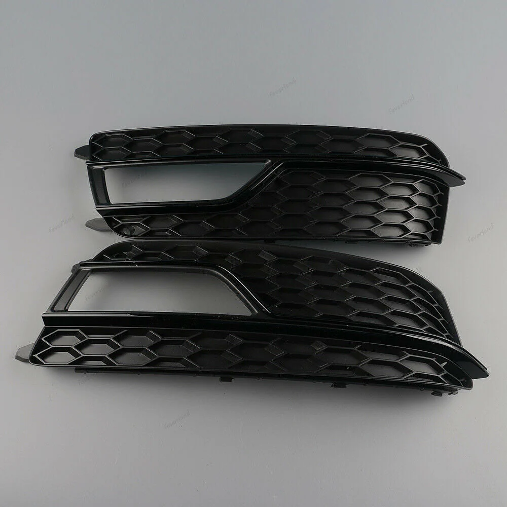 Pair L+R Front Fog Light Grille Cover for Audi A5 B8.5 S-line S5 8T 2013-2016 - Image 3