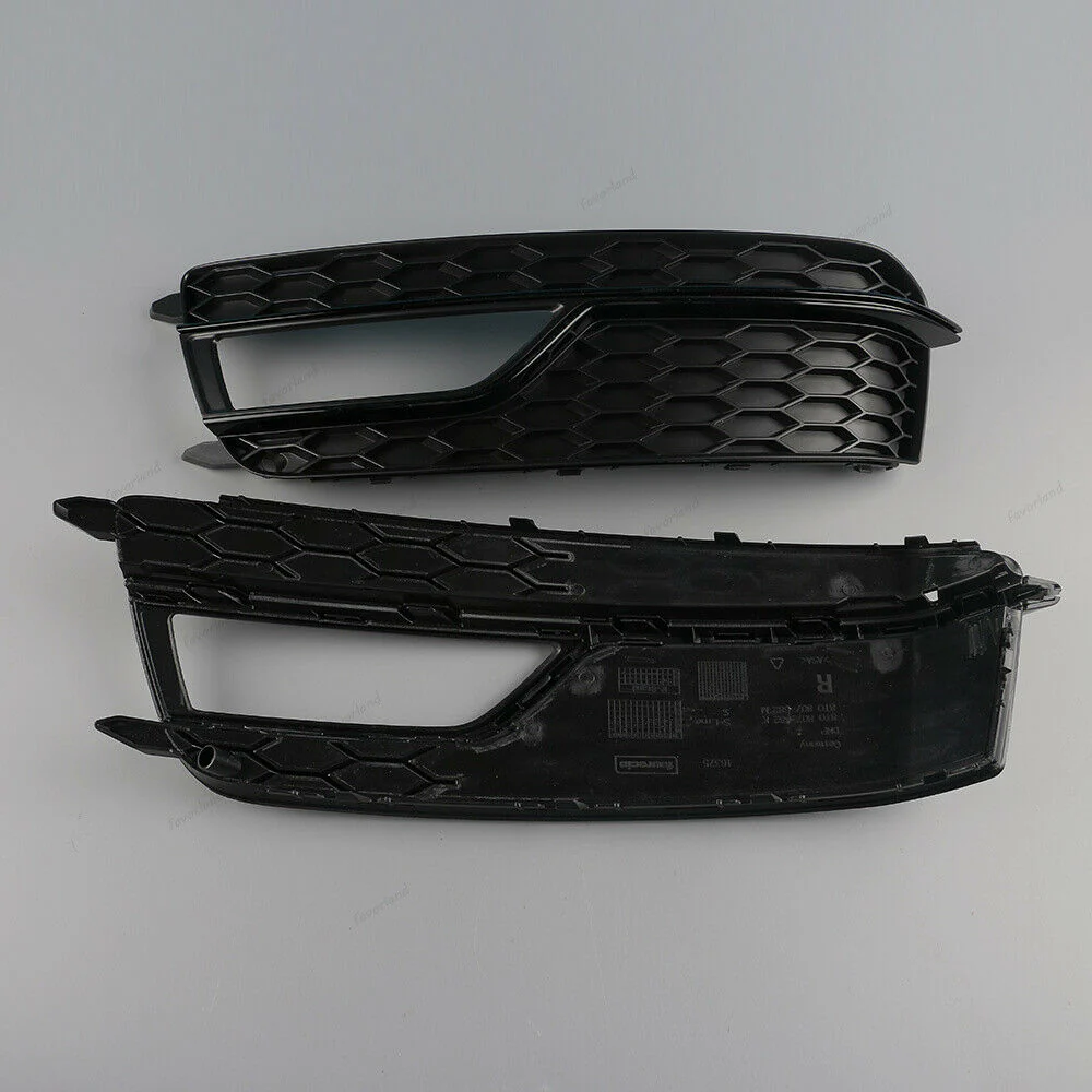 Pair L+R Front Fog Light Grille Cover for Audi A5 B8.5 S-line S5 8T 2013-2016 - Image 6