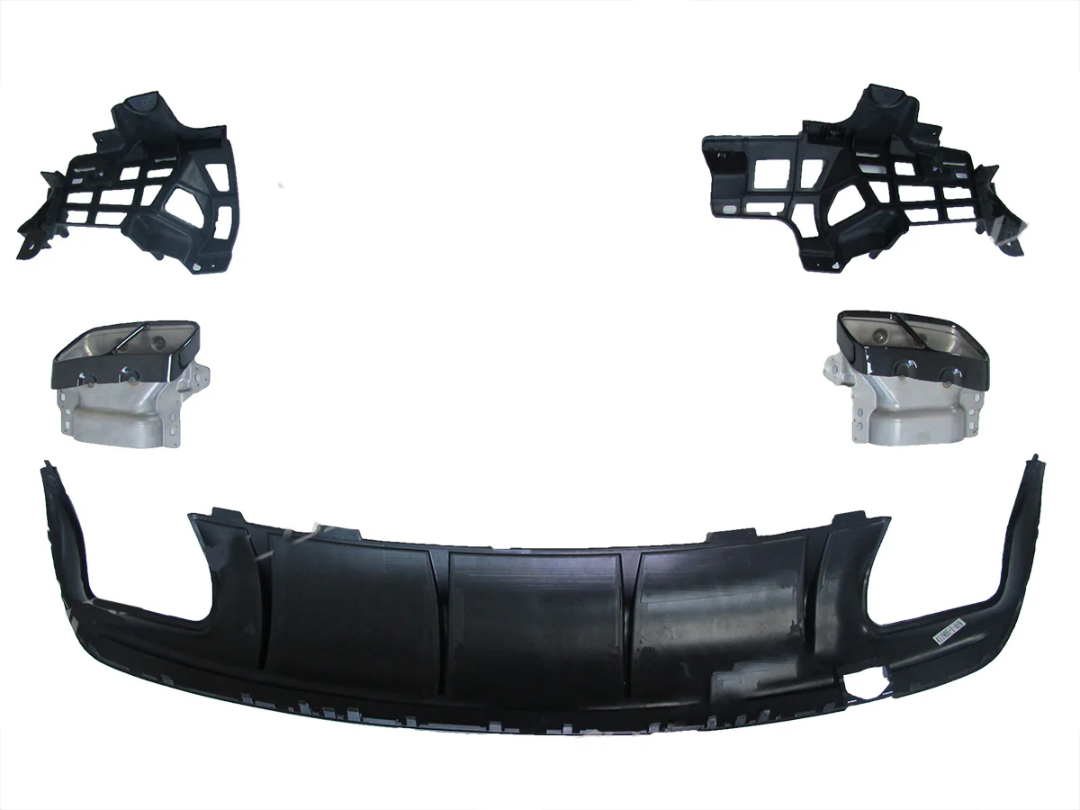 Fit For Mercedes Benz W117 CLA250 2017-2019 Rear Bumper Diffuser Lip W Exhaust Tailpipes Gloss Black - Image 10