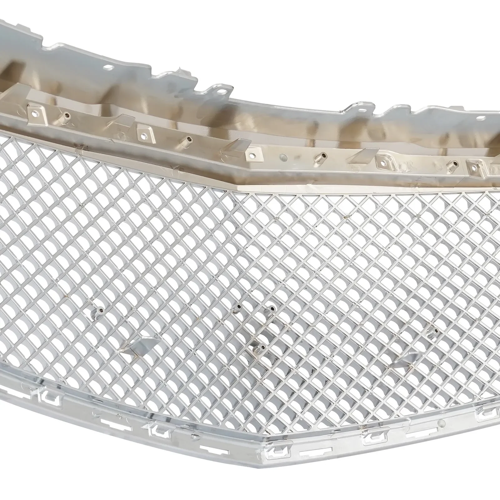 Chrome Front Upper Mesh Grille for 14-19 Cadillac CTS Sedan No Camera Mount - Image 11