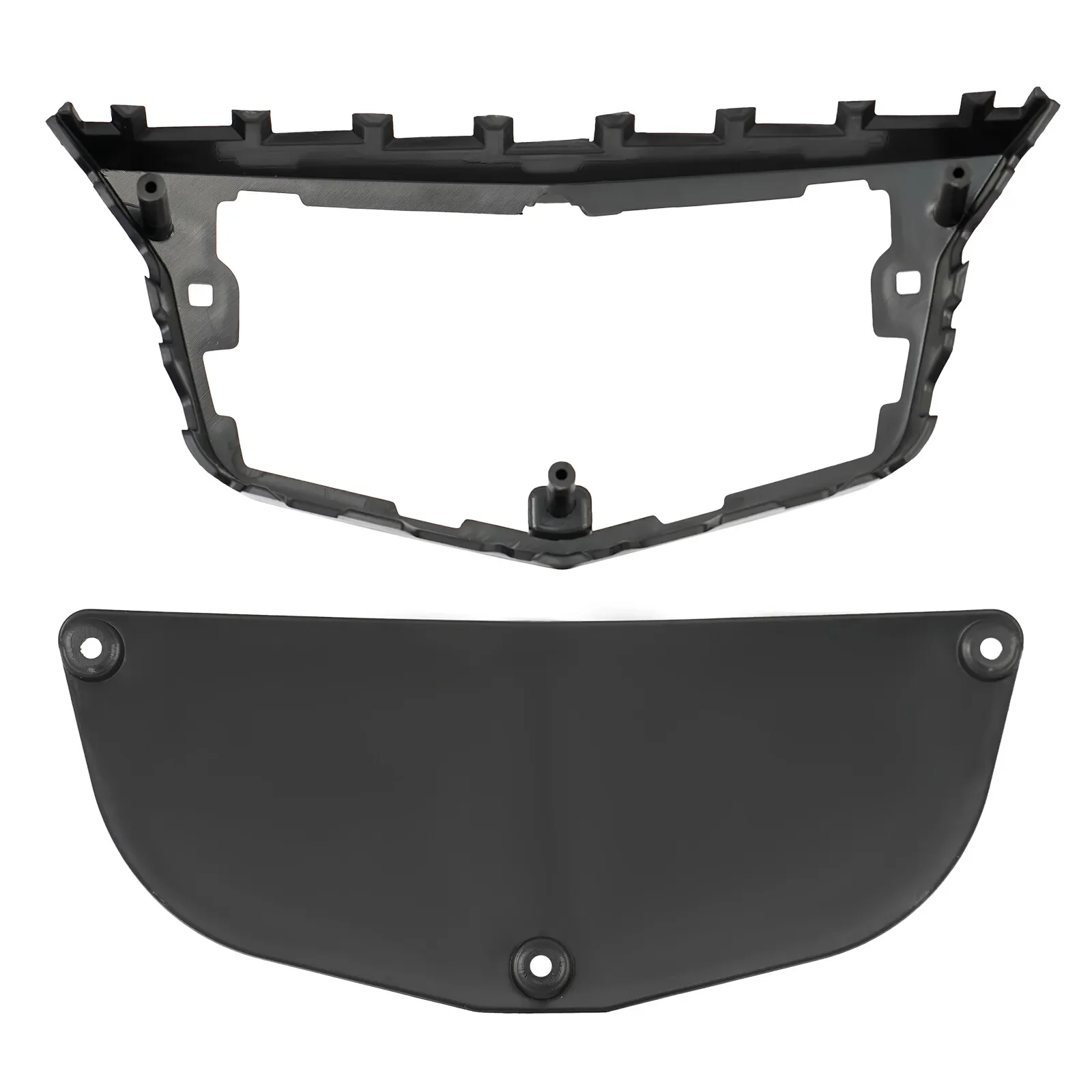 Chrome Front Upper Mesh Grille for 14-19 Cadillac CTS Sedan No Camera Mount - Image 12
