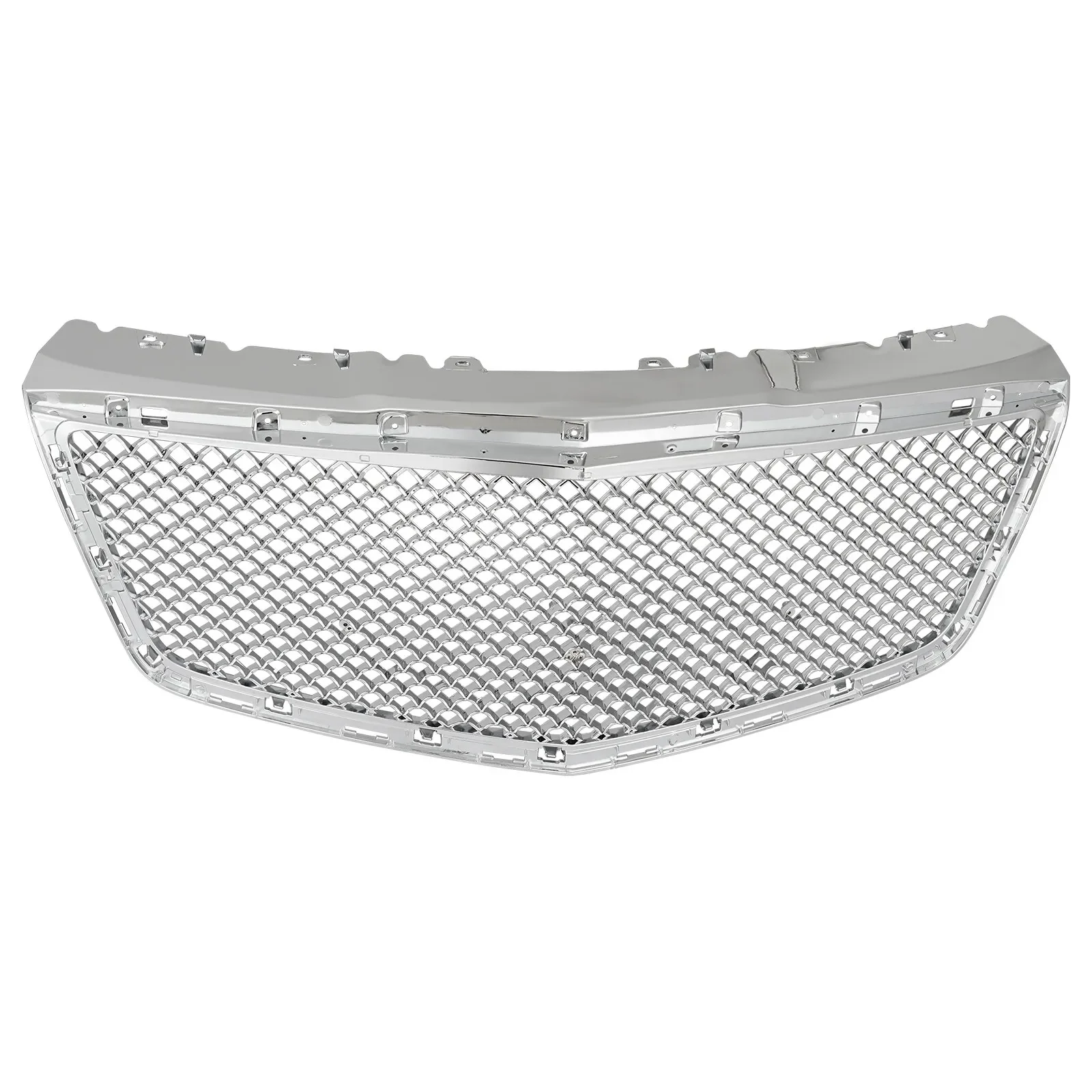 Chrome Front Upper Mesh Grille for 14-19 Cadillac CTS Sedan No Camera Mount - Image 3